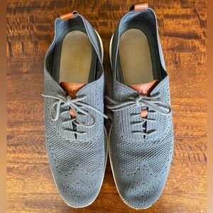 Cole Haan Grey and White Original Grand Stitchlite Wing Oxford Size 13